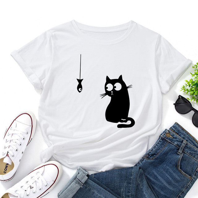 funny cat shirts for women